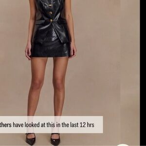 Meshki Leather Skirt